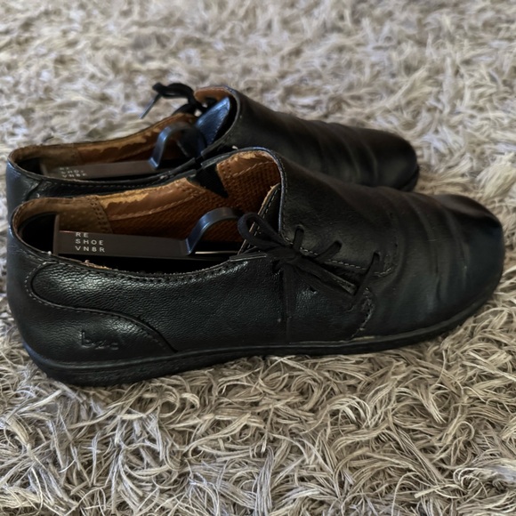 BOC Born Concept Shoes Womens 8M Black Side Lace Up Leather - Picture 2 of 7